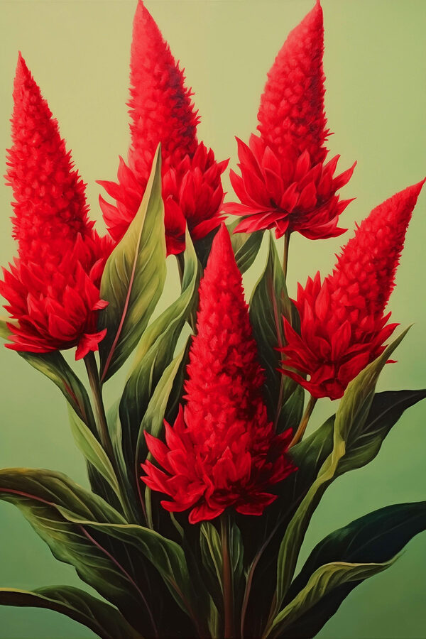 Peinture de fleurs rouges Peinture de fleurs rouges