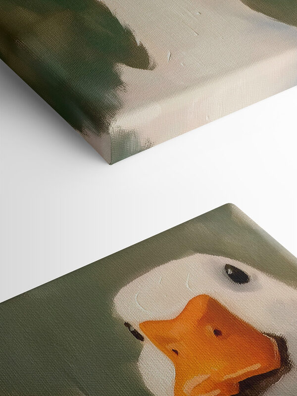 Peinture de deux canards blancs Peinture de deux canards blancs
