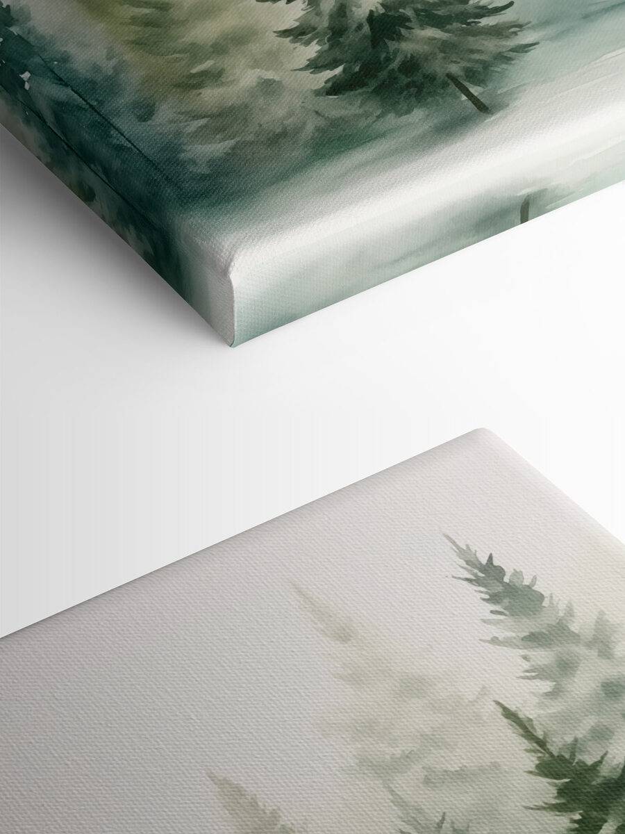 Aquarelle d'arbres dans une forêt
