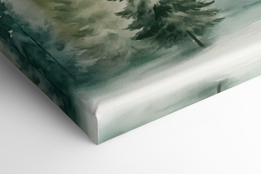 Aquarelle d'arbres dans une forêt
