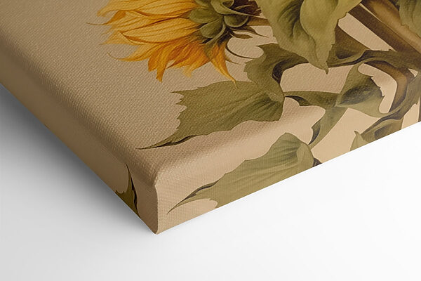 Painting of sunflowers on a white background Painting of sunflowers on a white background