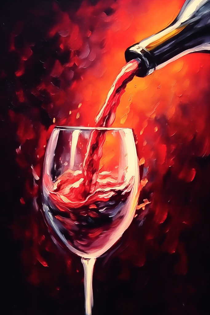 Wine pouring into a glass Wine pouring into a glass