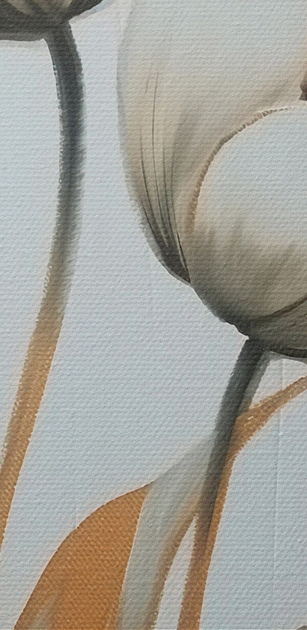 Peinture de fleurs sur une surface blanche Peinture de fleurs sur une surface blanche