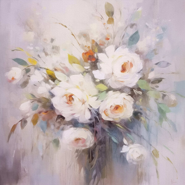 Peinture de fleurs blanches Peinture de fleurs blanches