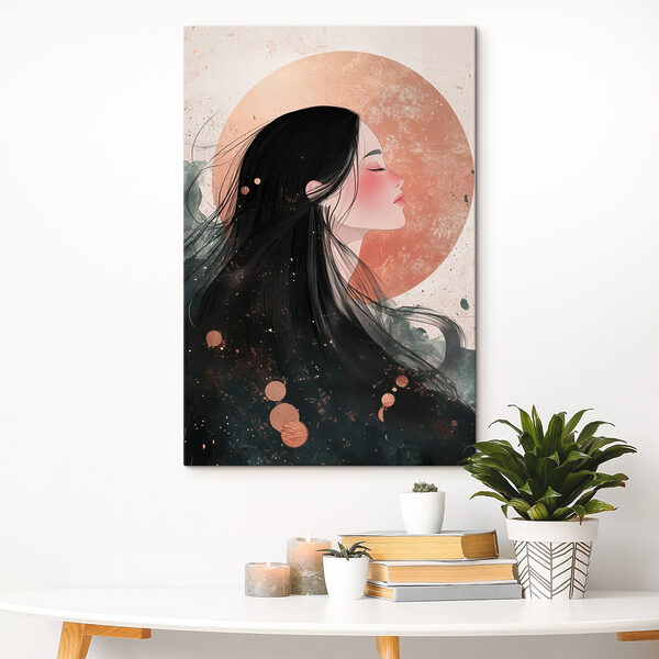 Femme aux longs cheveux noirs Femme aux longs cheveux noirs