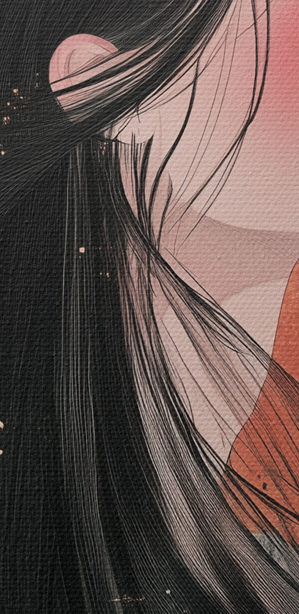 Femme aux longs cheveux noirs Femme aux longs cheveux noirs