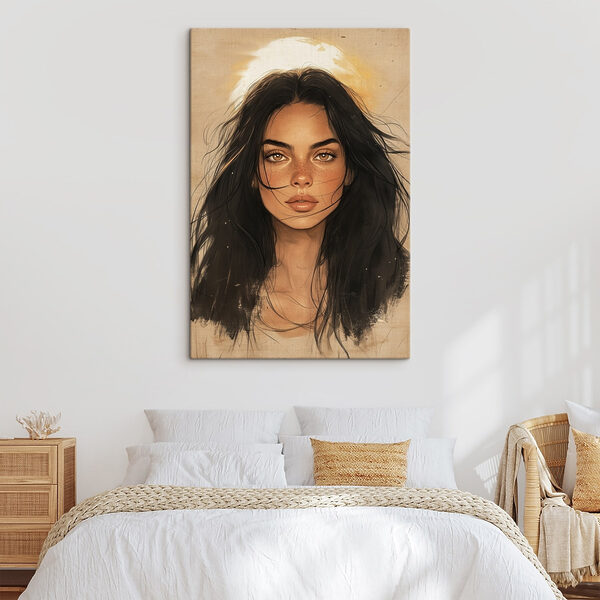 Femme aux longs cheveux noirs Femme aux longs cheveux noirs