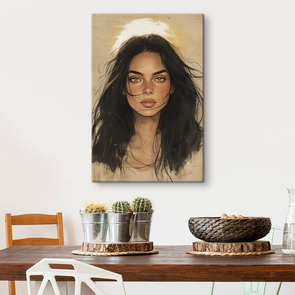 Femme aux longs cheveux noirs Femme aux longs cheveux noirs