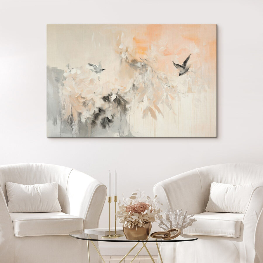 Peinture d'oiseaux volant dans le ciel Peinture d'oiseaux volant dans le ciel