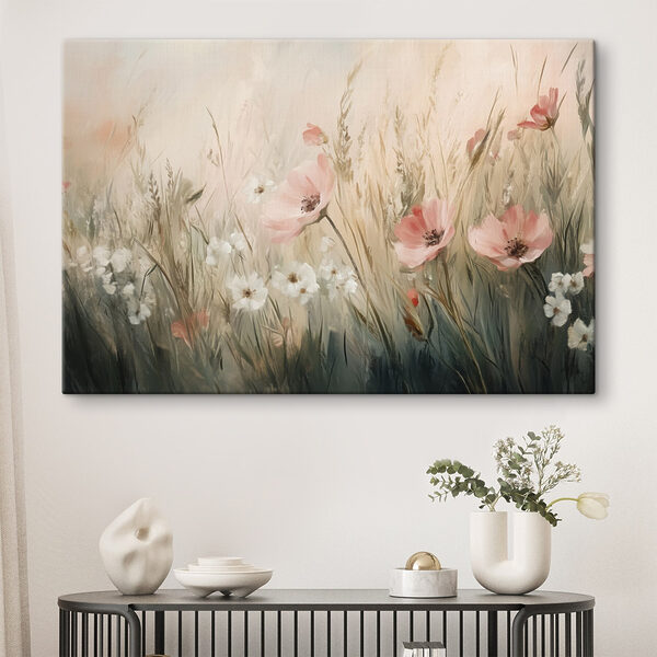 Peinture de fleurs dans un champ Peinture de fleurs dans un champ