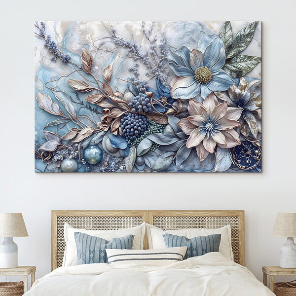 Arrangement floral dans des tons froids Arrangement floral dans des tons froids
