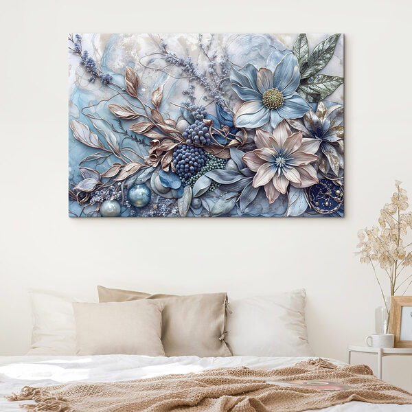 Arrangement floral dans des tons froids Arrangement floral dans des tons froids