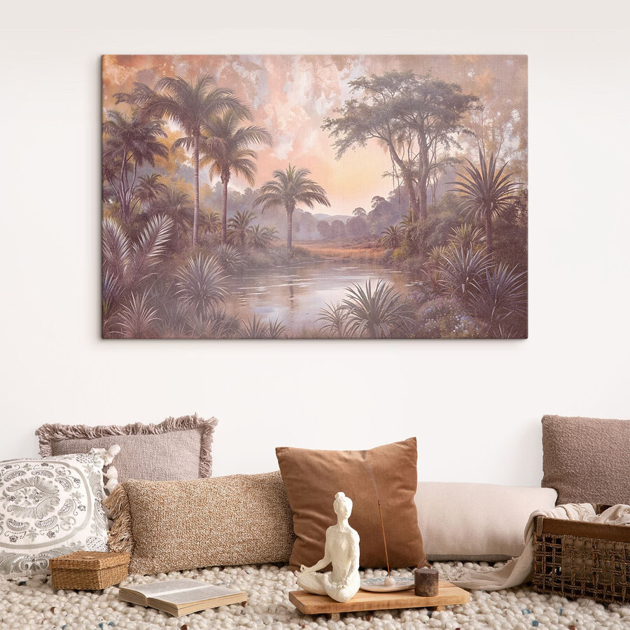 Rivière avec arbres et plantes