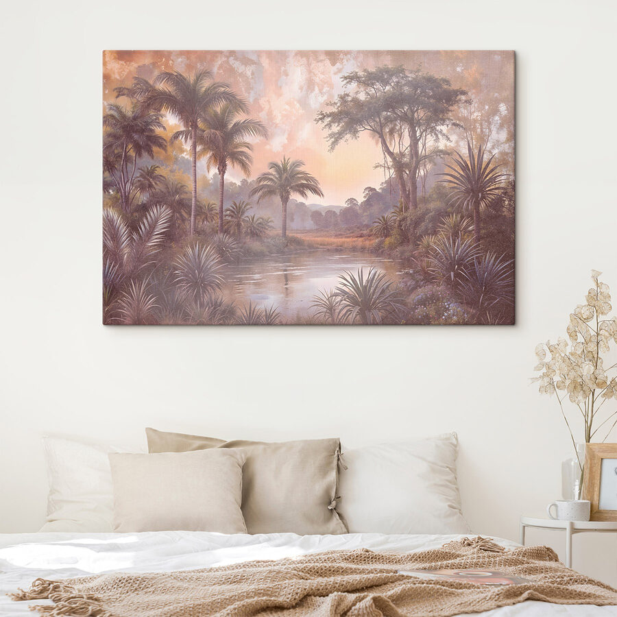 Rivière avec arbres et plantes