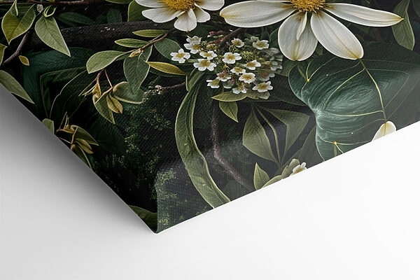 Oiseaux sur une branche avec des fleurs Oiseaux sur une branche avec des fleurs