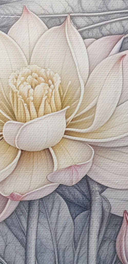 Delicate blooms in tranquil waters