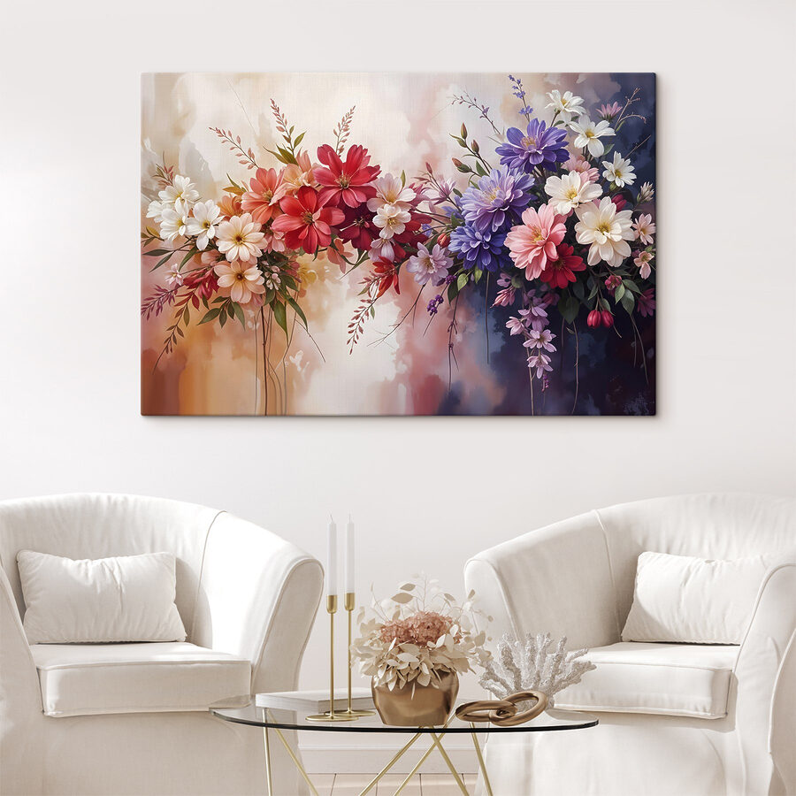 Groupe de fleurs colorées