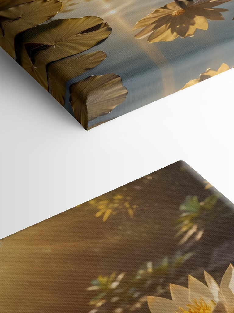 Group of white flowers in a pond Group of white flowers in a pond