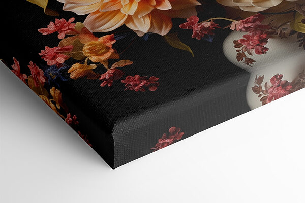 Vase de fleurs sur fond noir Vase de fleurs sur fond noir