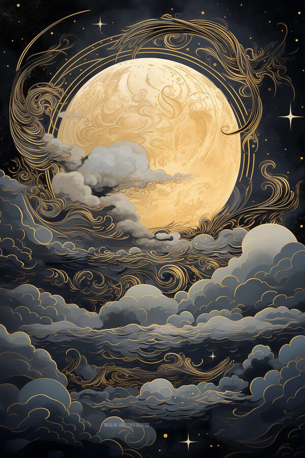 La lune dans les nuages La lune dans les nuages