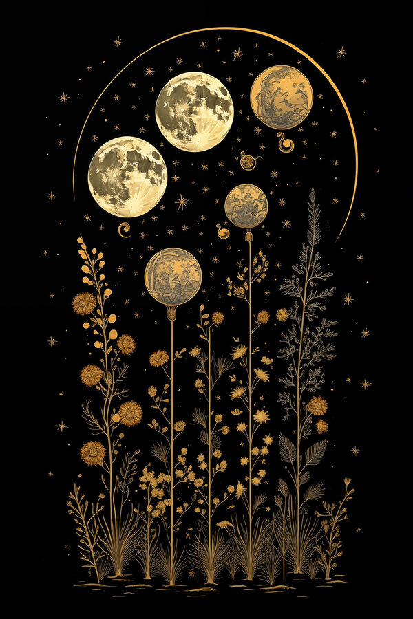 Phases de la lune sur fond noir Phases de la lune sur fond noir