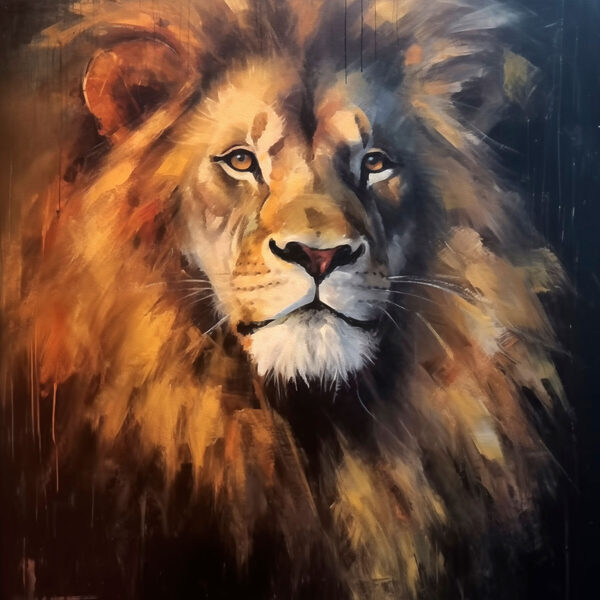 Peinture d'un lion Peinture d'un lion
