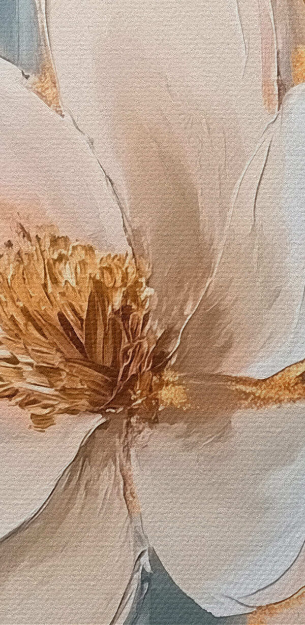 Peinture de fleurs sur fond bleu Peinture de fleurs sur fond bleu