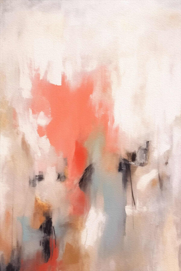 Peinture d'une personne sur fond rose et gris Peinture d'une personne sur fond rose et gris