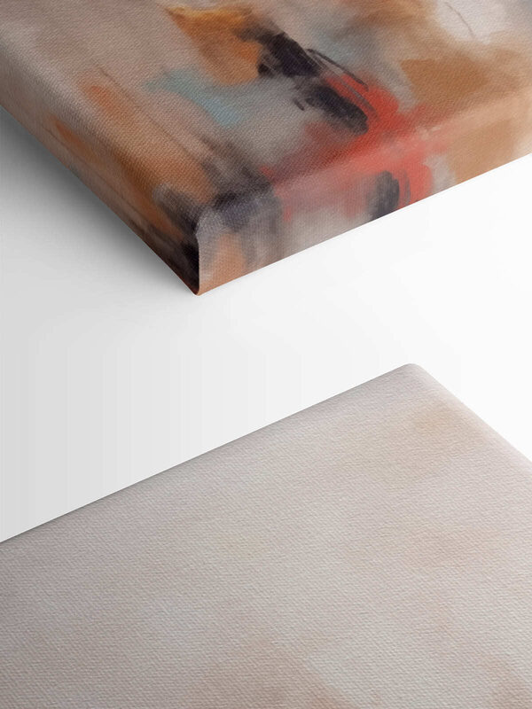 Peinture d'une personne sur fond rose et gris Peinture d'une personne sur fond rose et gris