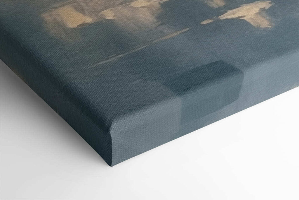 Painting of a boat in water