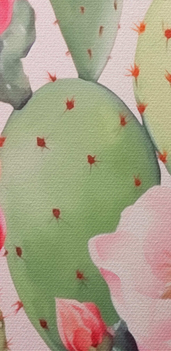 Peinture d'un cactus avec des fleurs Peinture d'un cactus avec des fleurs