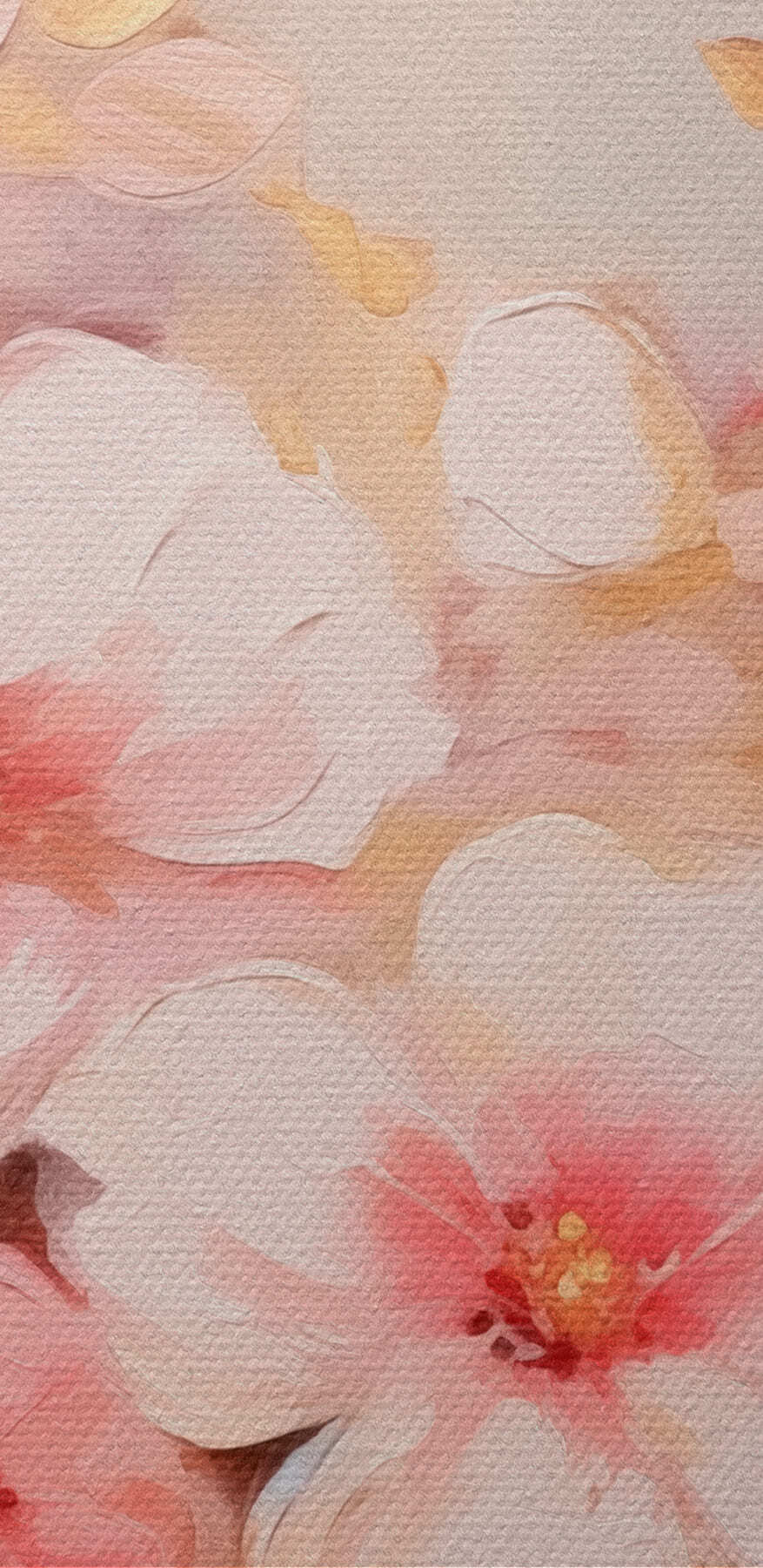 Peinture de fleurs roses
