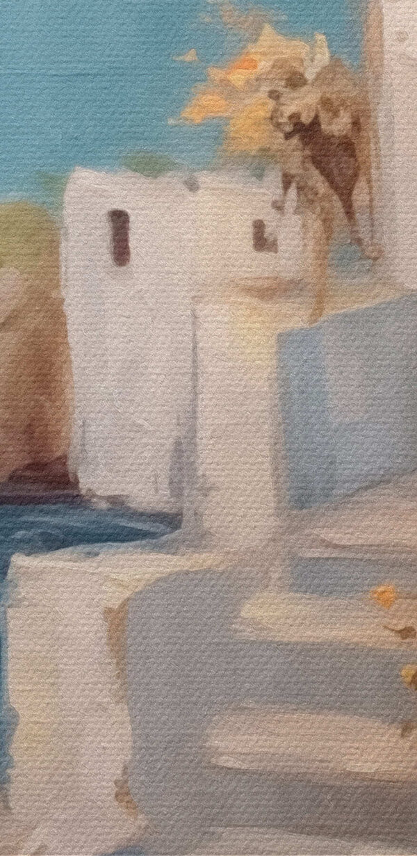 Peinture d'une maison avec des fleurs sur les escaliers Peinture d'une maison avec des fleurs sur les escaliers