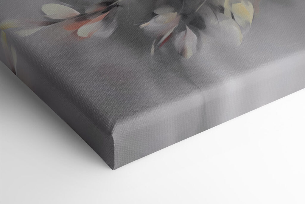 Painting of flowers on a grey background Painting of flowers on a grey background