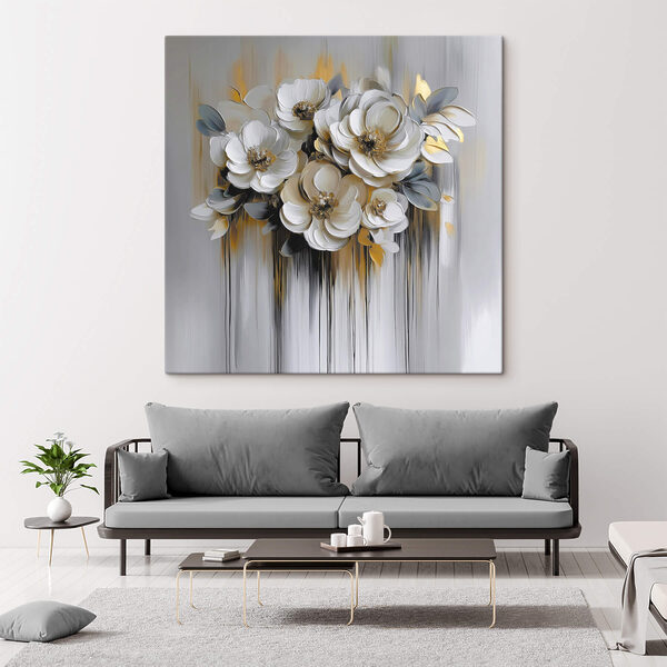 Peinture de fleurs sur fond blanc Peinture de fleurs sur fond blanc