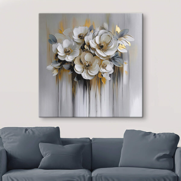 Peinture de fleurs sur fond blanc Peinture de fleurs sur fond blanc