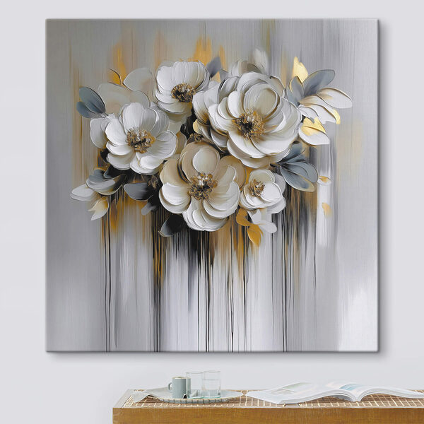 Peinture de fleurs sur fond blanc Peinture de fleurs sur fond blanc