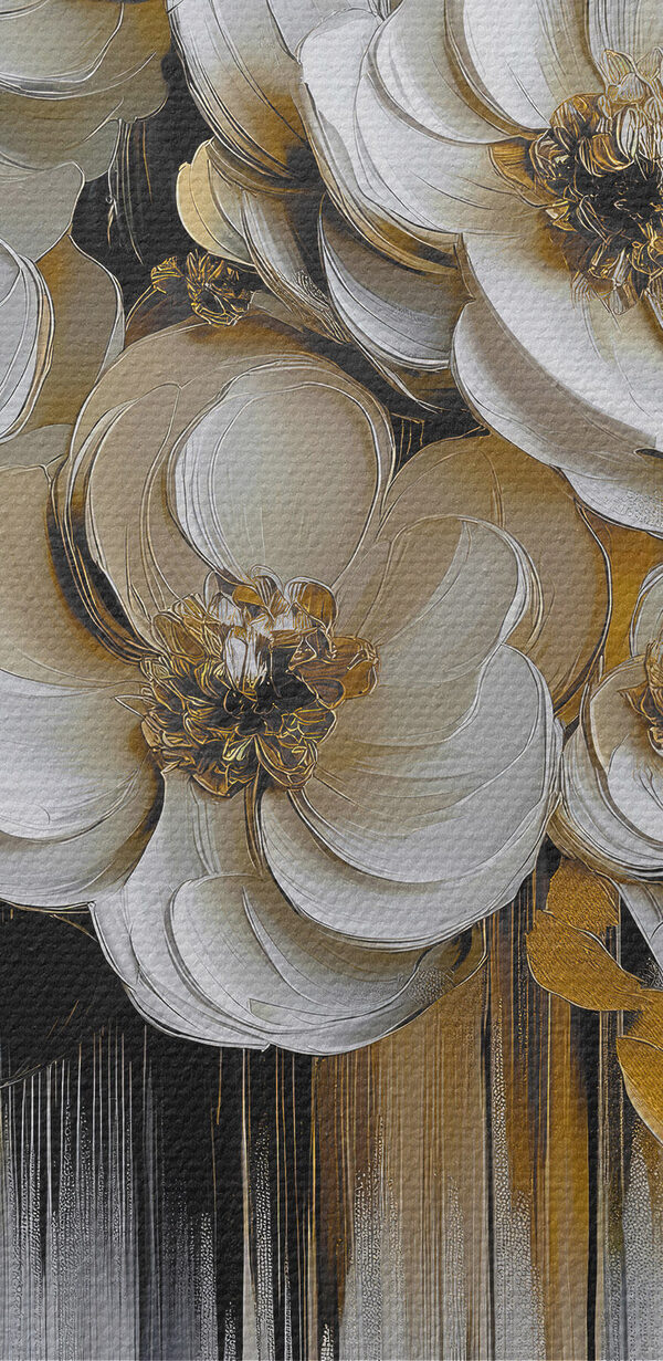 Peinture de fleurs sur fond blanc Peinture de fleurs sur fond blanc
