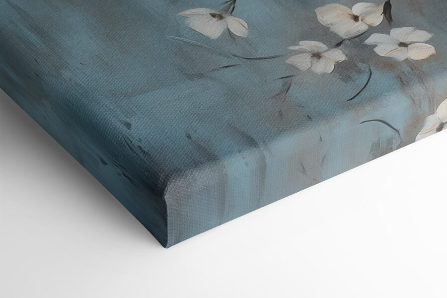 Peinture de fleurs blanches