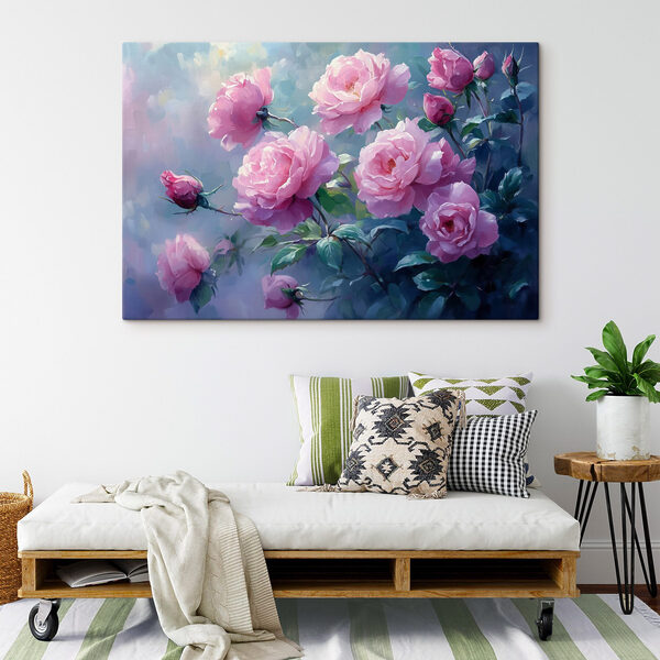 Tableaux Peinture de fleurs roses Tableaux Peinture de fleurs roses