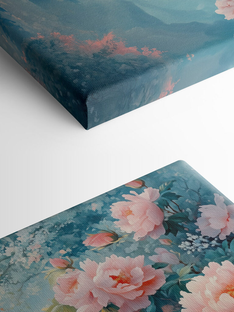 Painting of pink flowers