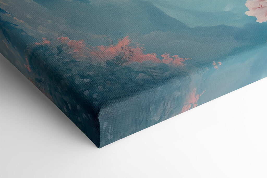 Painting of pink flowers