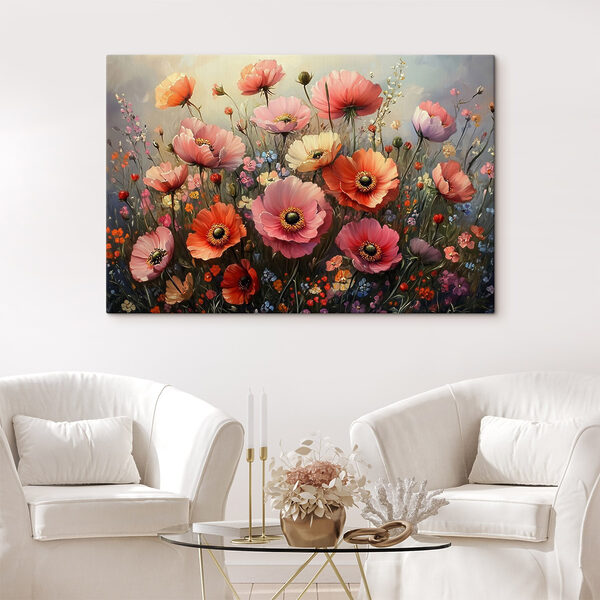Peinture de fleurs dans un champ Peinture de fleurs dans un champ