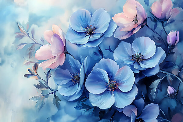 Des fleurs douces dans des tons apaisants Des fleurs douces dans des tons apaisants