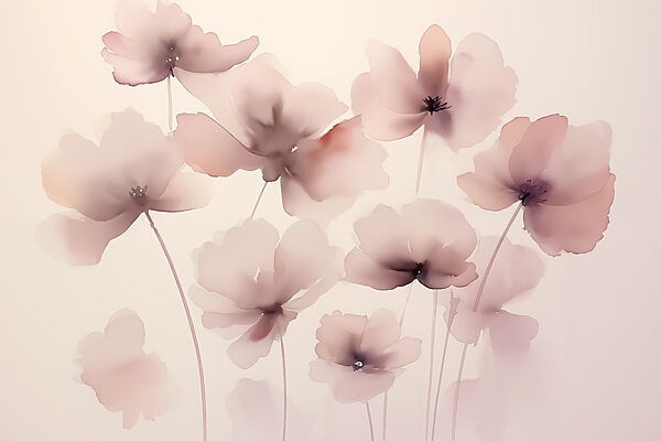 Groupe de fleurs sur fond blanc Groupe de fleurs sur fond blanc