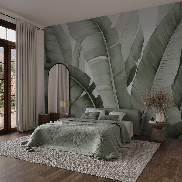 Feuilles vertes luxuriantes en vagues douces Feuilles vertes luxuriantes en vagues douces