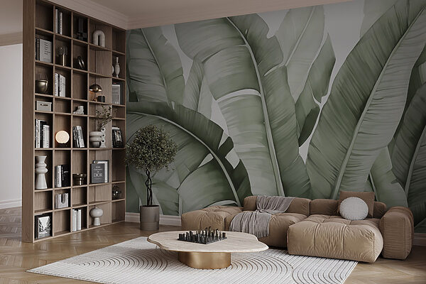 Feuilles vertes luxuriantes en vagues douces Feuilles vertes luxuriantes en vagues douces