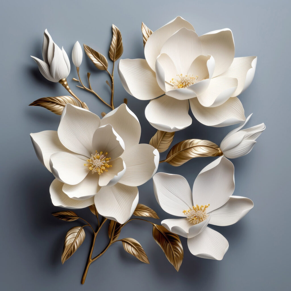 Delicate blooms on a soft backdrop