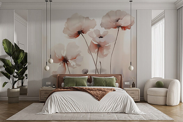 Groupe de fleurs sur tiges Groupe de fleurs sur tiges