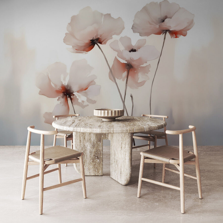 Groupe de fleurs sur tiges